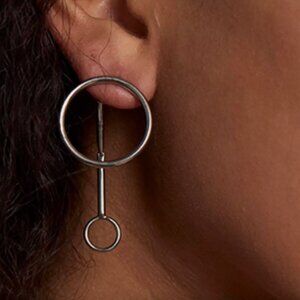 Wonderful--and rare-- Dior circle drop earrings